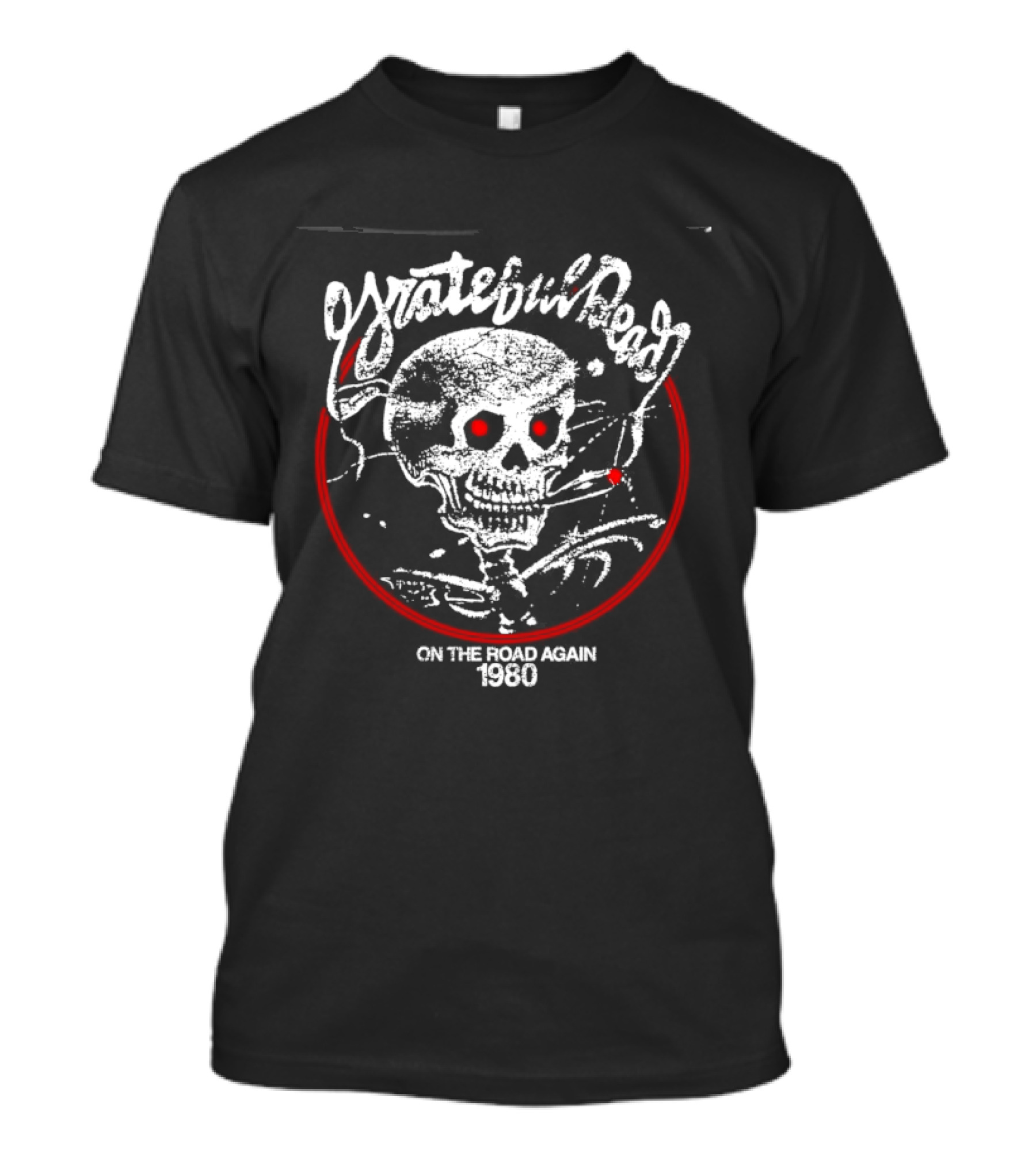 Grateful Dead 1980 Skull On The Road Again T-Shirt