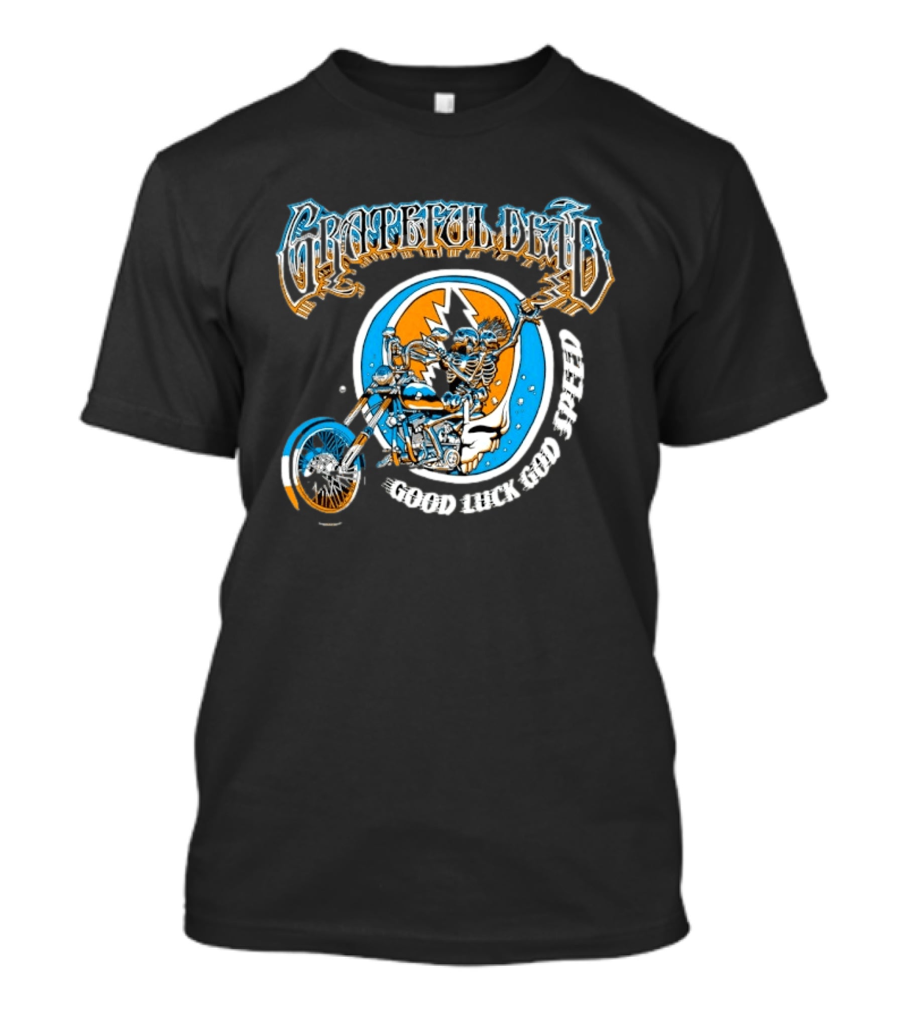 Grateful Dead Skeleton Biker Good Luck God Speed T-Shirt