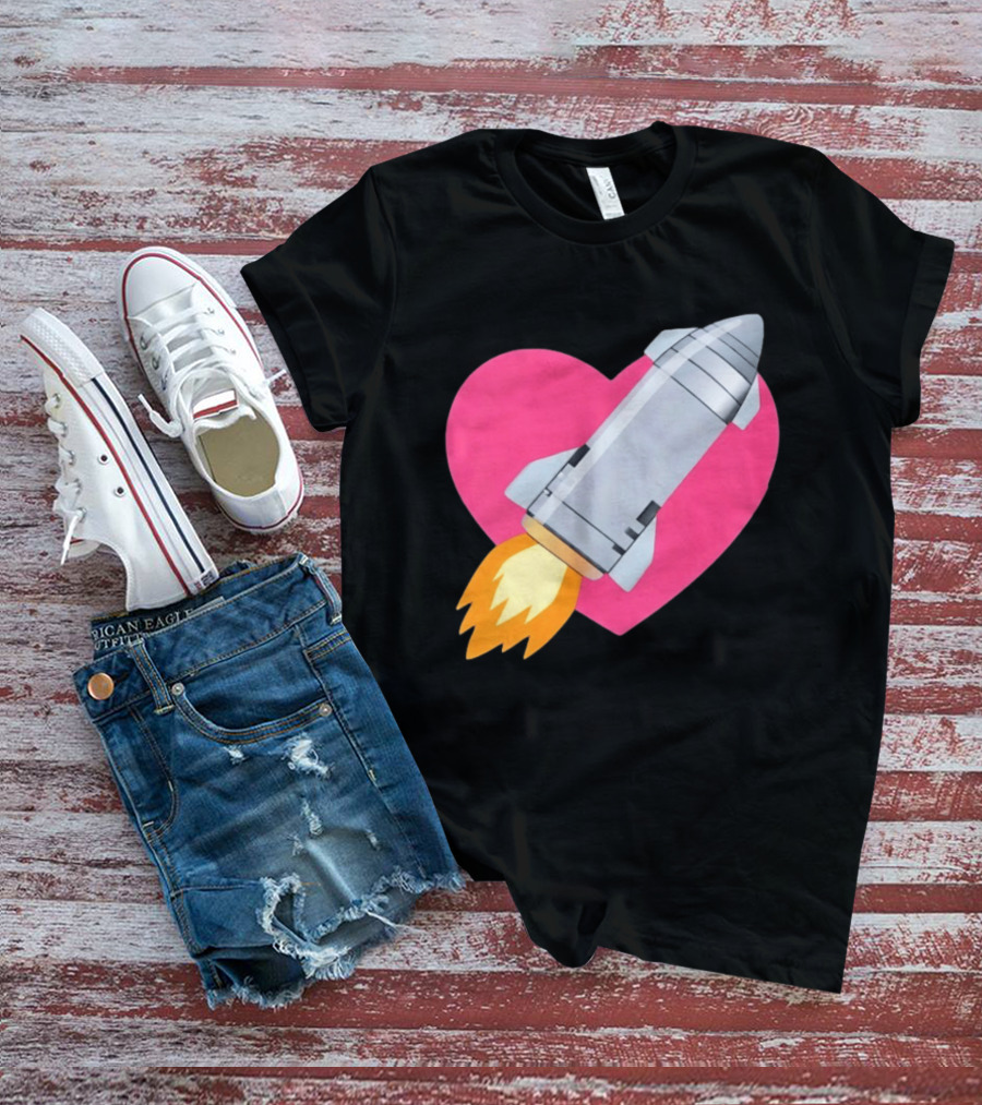 Merger Rocket Heart Space Love Launch T-Shirt