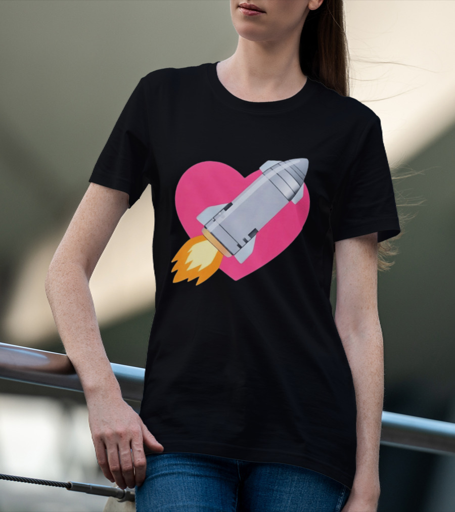 Merger Rocket Heart Space Love Launch T-Shirt