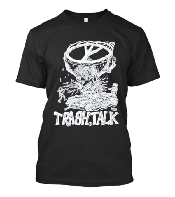 Trash Talk Tank War Hardcore Punk Skater And Tank Collision T-Shirt