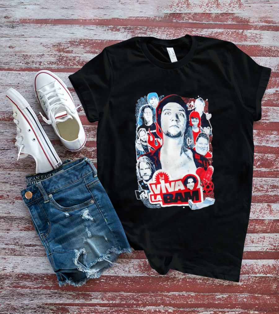 Viva La Bam MTV Jackass Cast Collage Reality TV Series T-Shirt