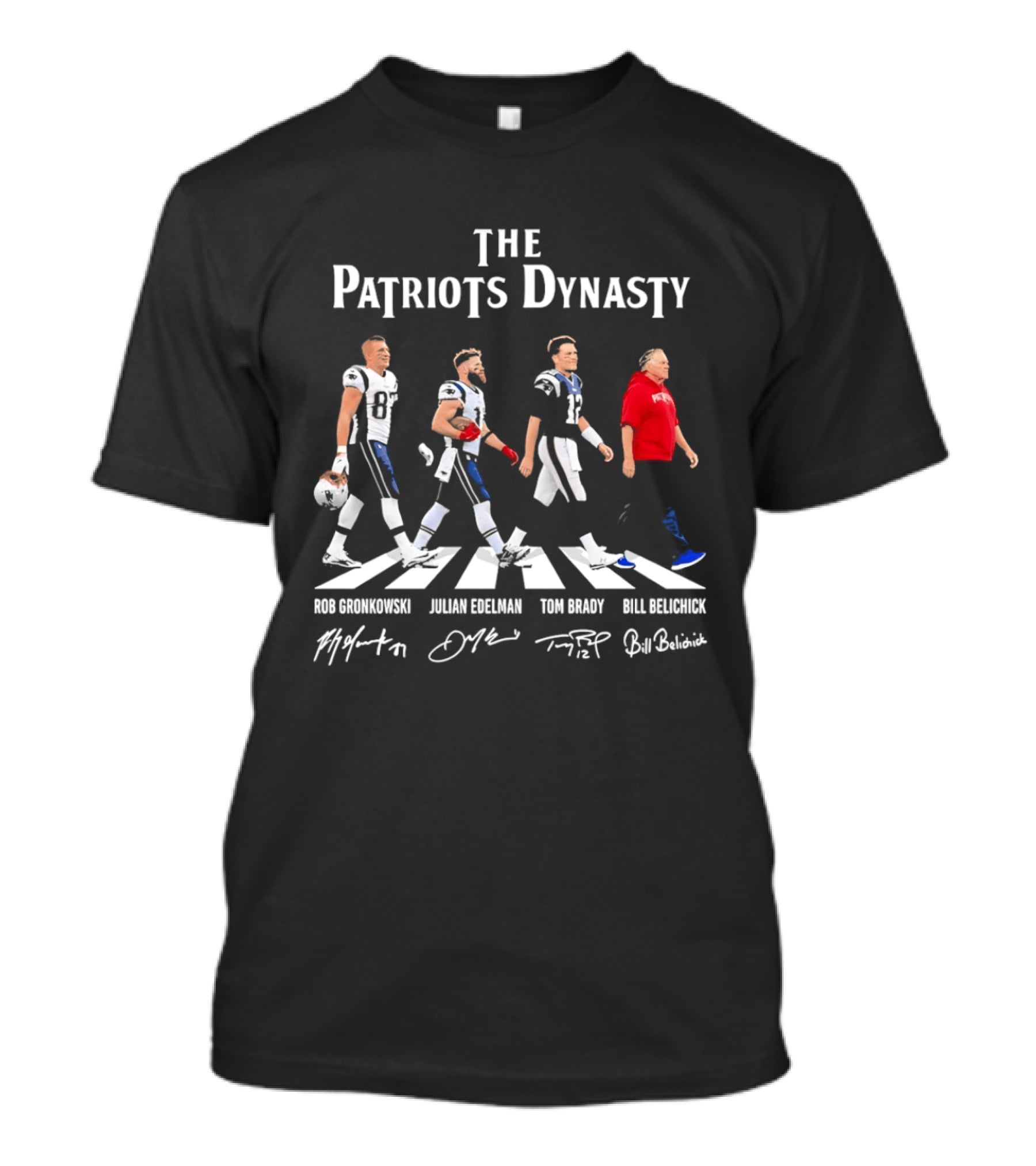 The Patriots Dynasty Abbey Road Gronkowski Edelman Brady Belichick T-Shirt