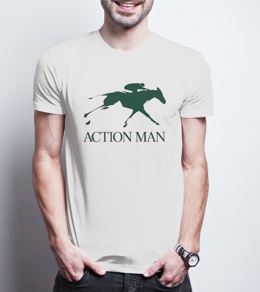 ACTION MAN Horse Racing Iconic Athlete Equestrian Speed T-Shirt