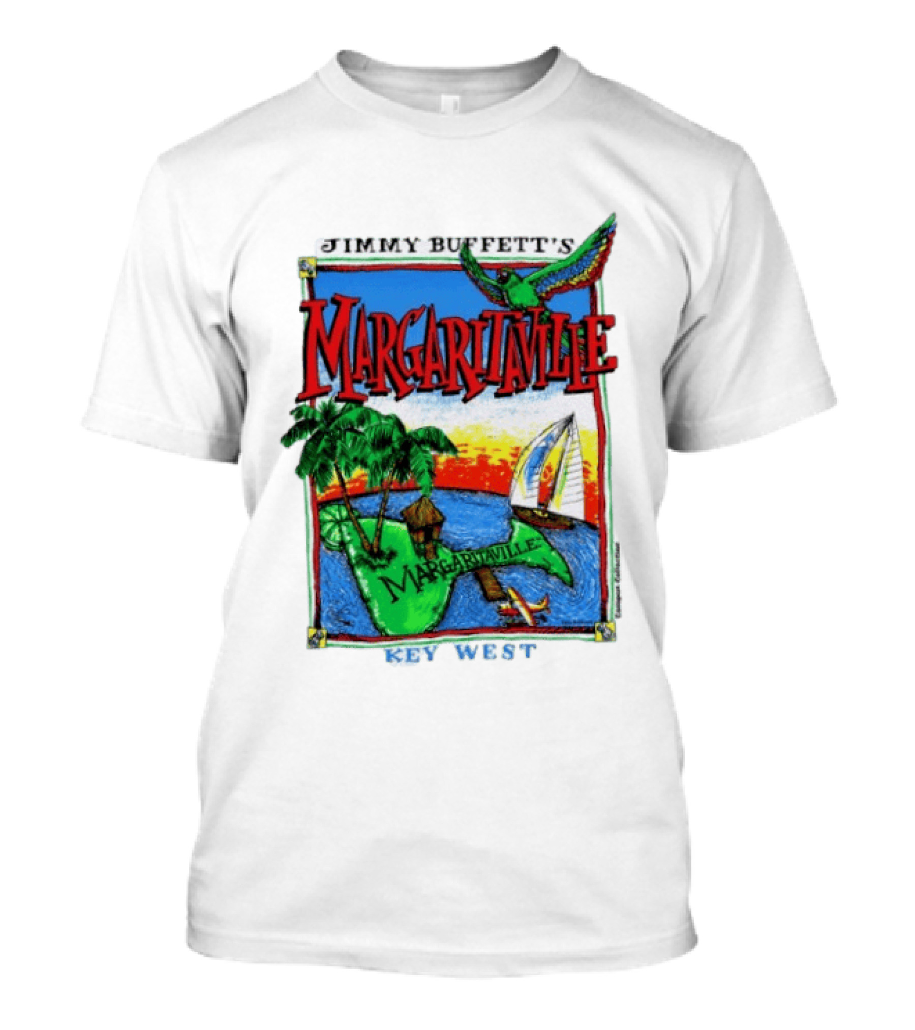 Jimmy Buffett's Margaritaville Key West Island Tropical Paradise Sailing Adventure T-Shirt