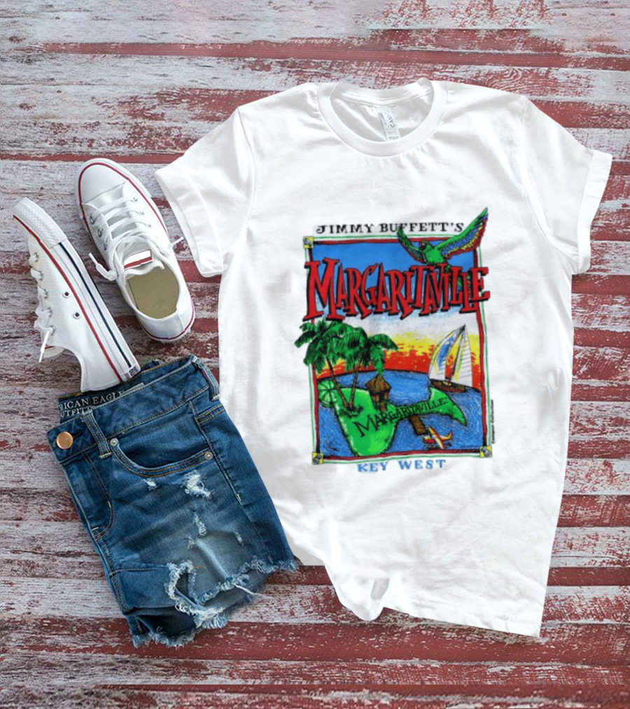 Jimmy Buffett's Margaritaville Key West Island Tropical Paradise Sailing Adventure T-Shirt