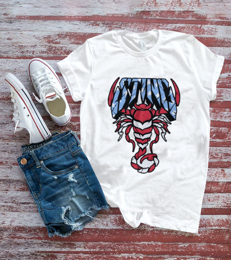 Sting 4th Of July American Flag Scorpion Polyester T-Shirt