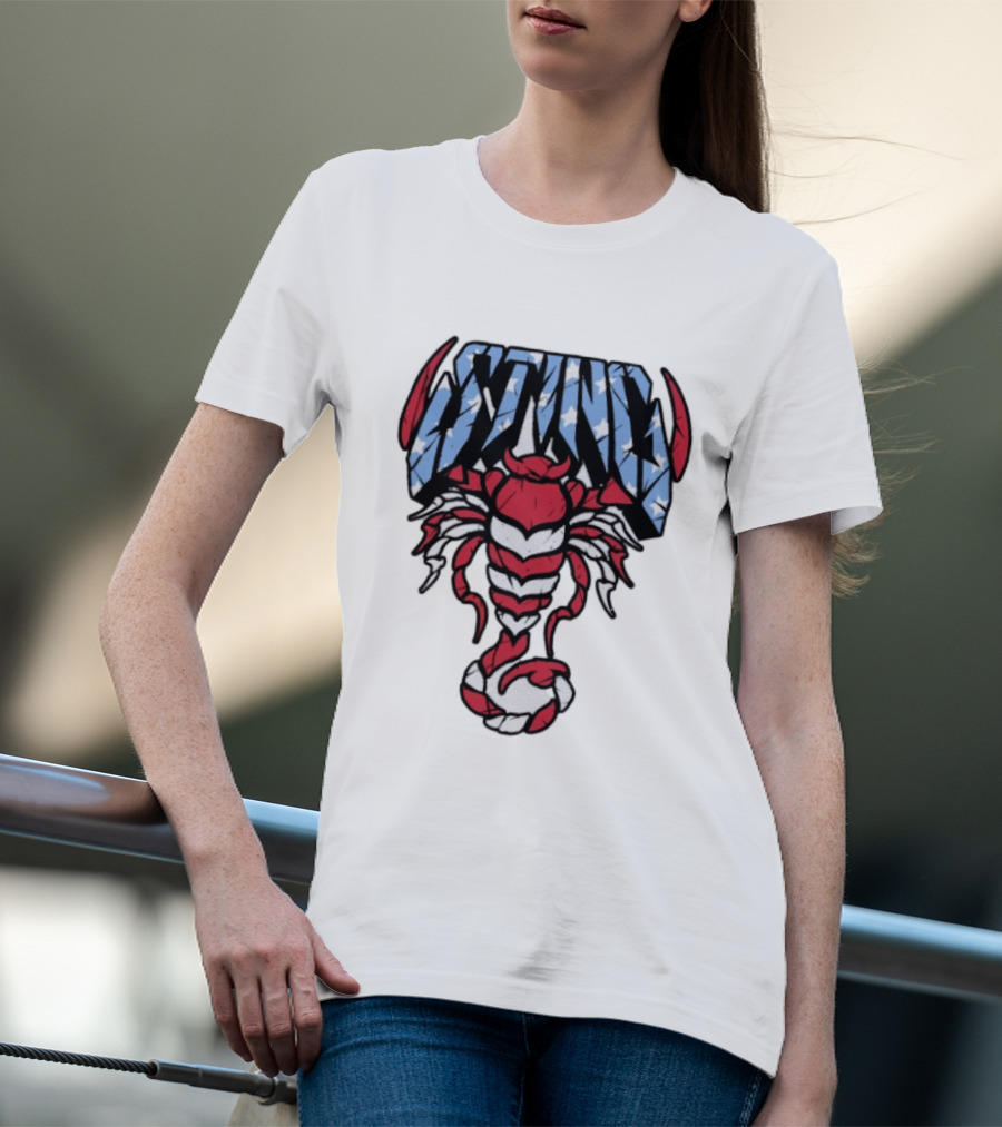 Sting 4th Of July American Flag Scorpion Polyester T-Shirt