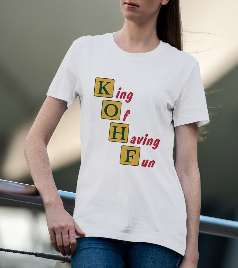 King Of Having Fun KOHF Acrostic Blocks T-Shirt