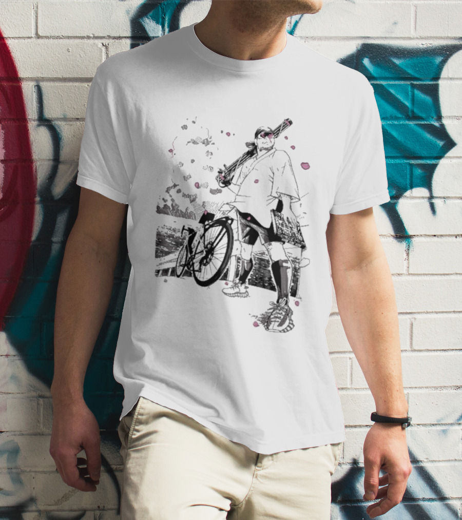 Ten O Majin Obama Henro Run Samurai Bicycle Adventure T-Shirt