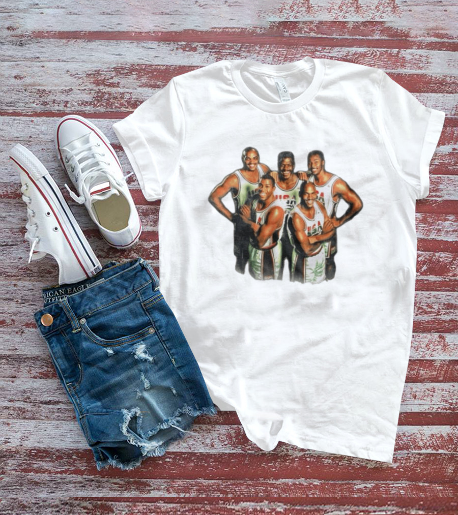 USA Dream Team Michael Jordan Magic Johnson Charles Barkley Patrick Ewing David Robinson T-Shirt