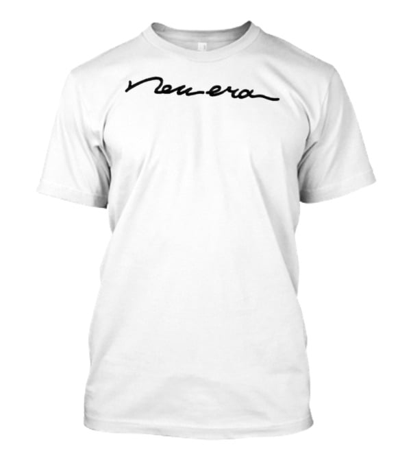 New Era Script Text Stylish Black Font T-Shirt