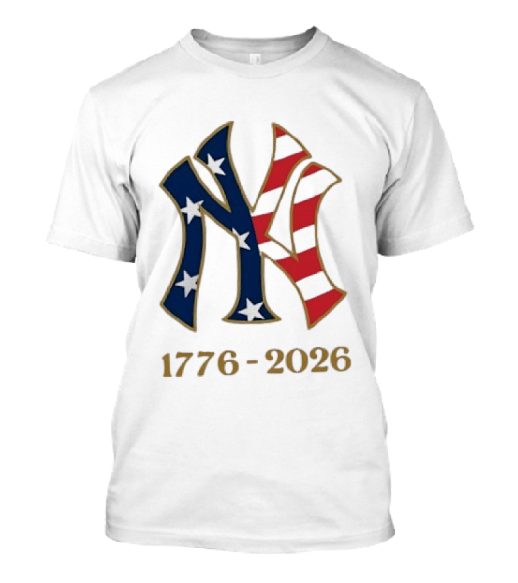 New York Yankees 1776 2026 250th Fourth Of July MLB Stars And Stripes T-Shirt