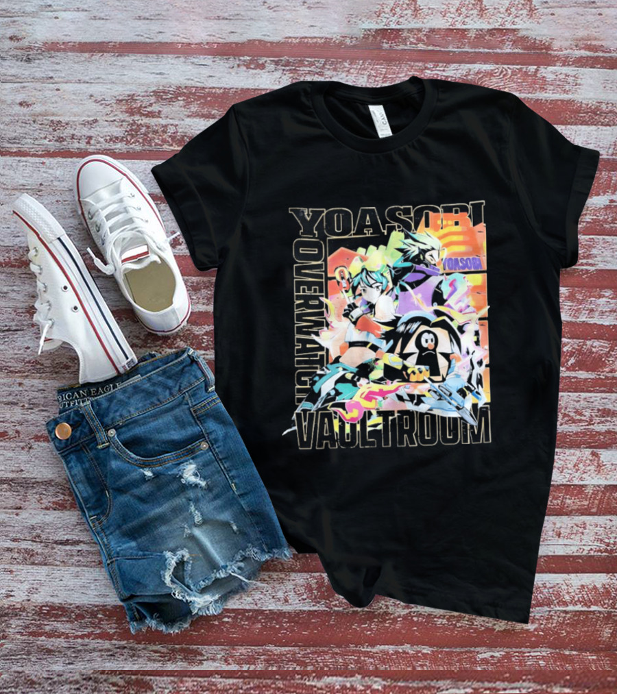 Yoasobi Over Vaultroom Kiriko Genji Pachimari Anime T-Shirt