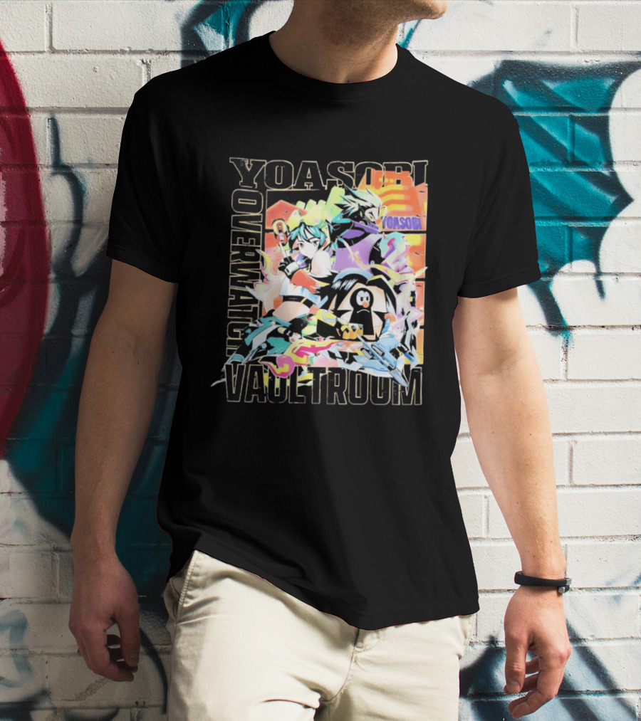Yoasobi Over Vaultroom Kiriko Genji Pachimari Anime T-Shirt