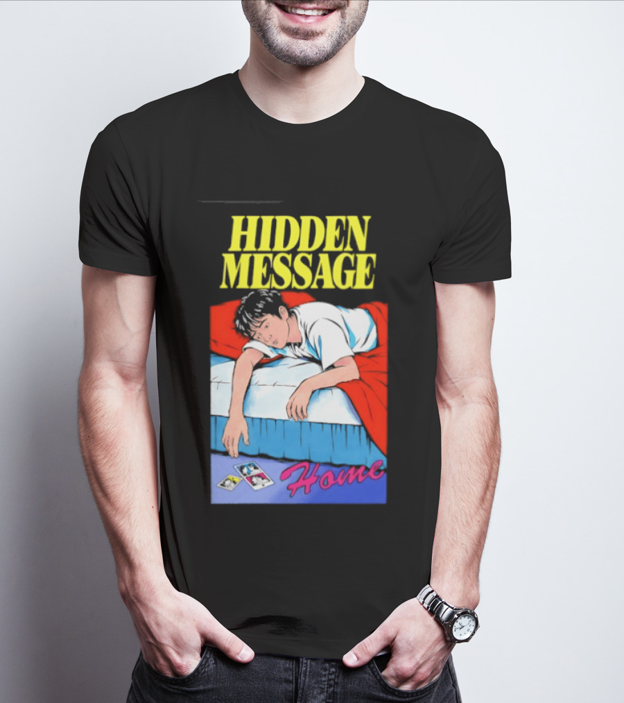 Hidden Message Home Sleeping Aesthetic Retro Vibes T-Shirt