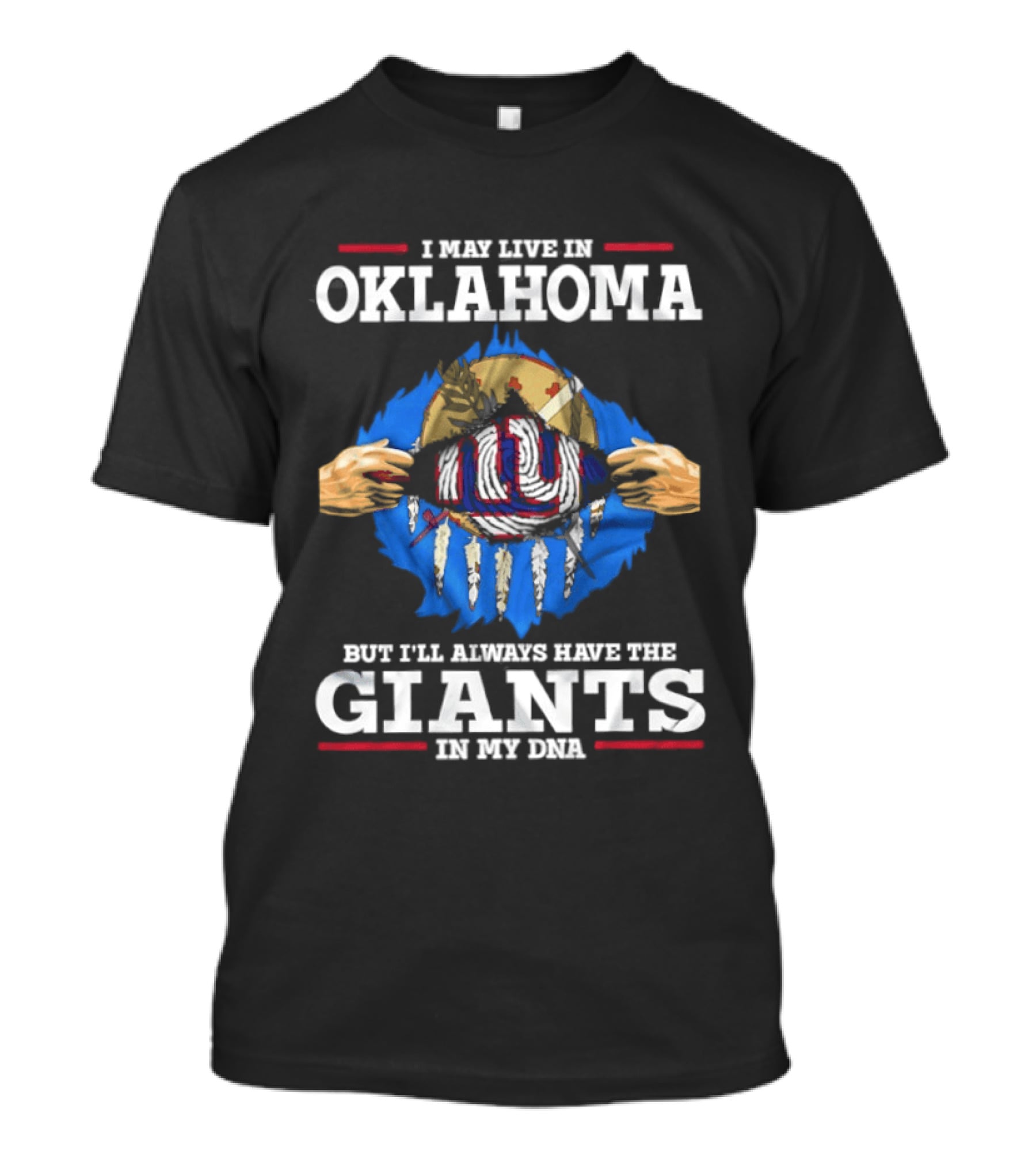 Oklahoma Resident With Giants DNA Fan Pride T-Shirt