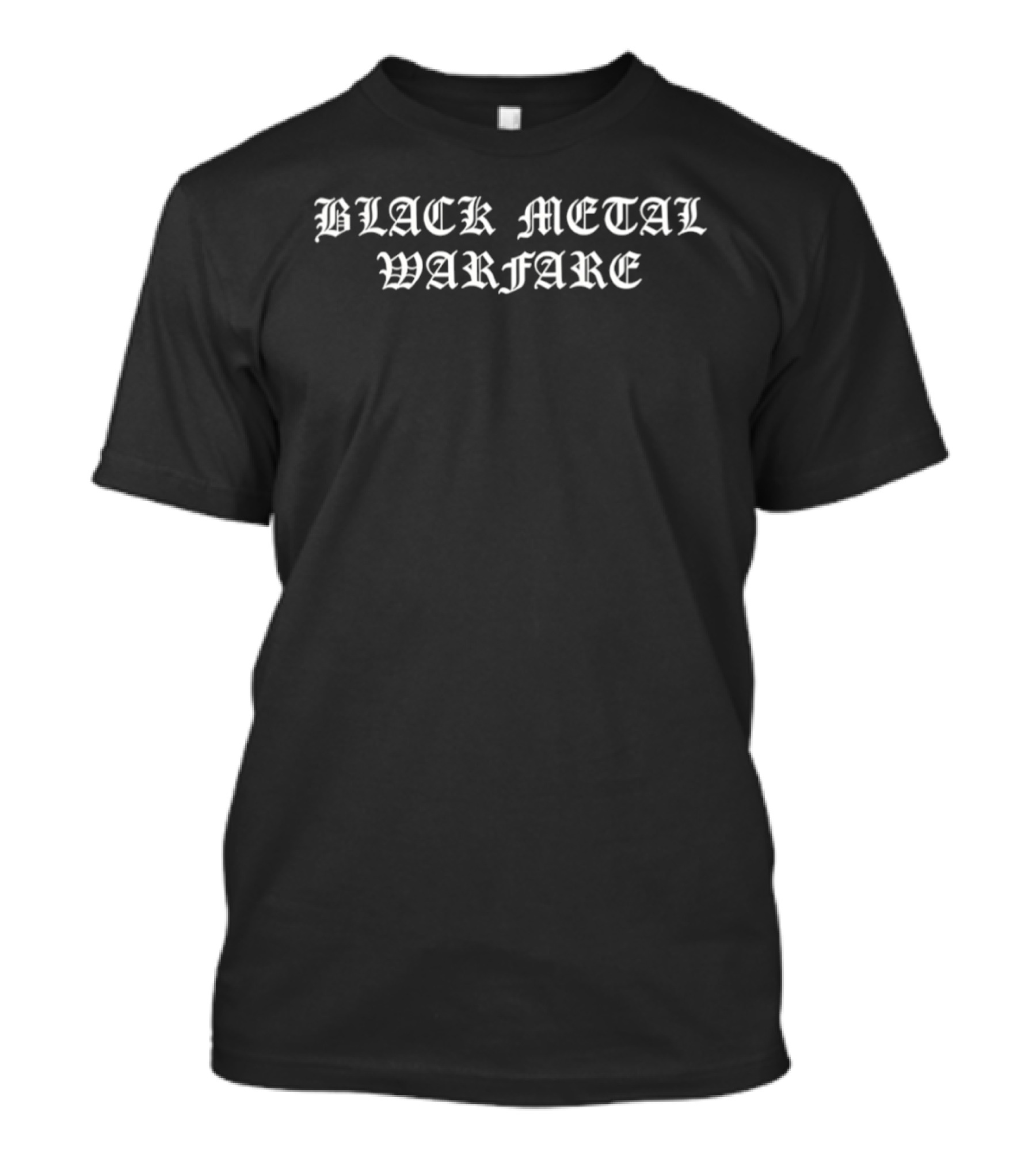 Black Metal Warfare Gothic Font T-Shirt