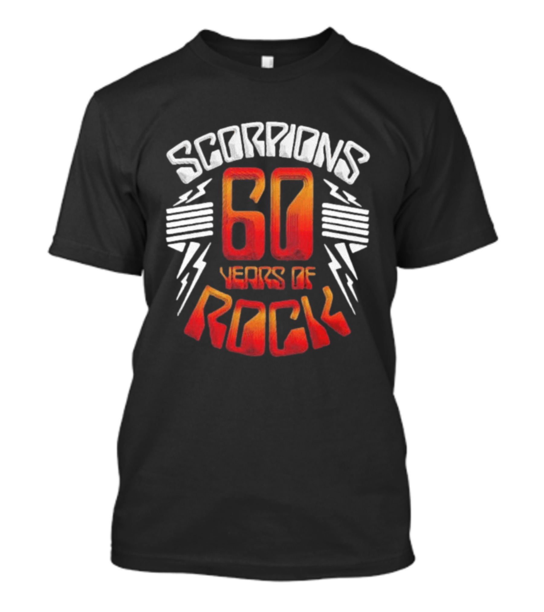 Scorpions 60 Years Of Rock Scorpions Rock Zone Membership Anniversary Celebration Lightning T-Shirt