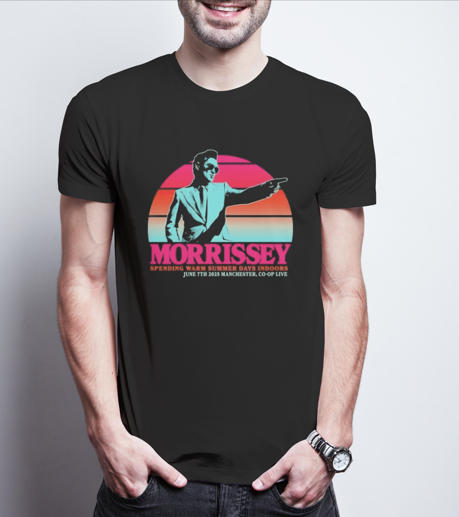 Morrissey Warm Summer Days June 7th 2025 Manchester CO OP Live T-Shirt