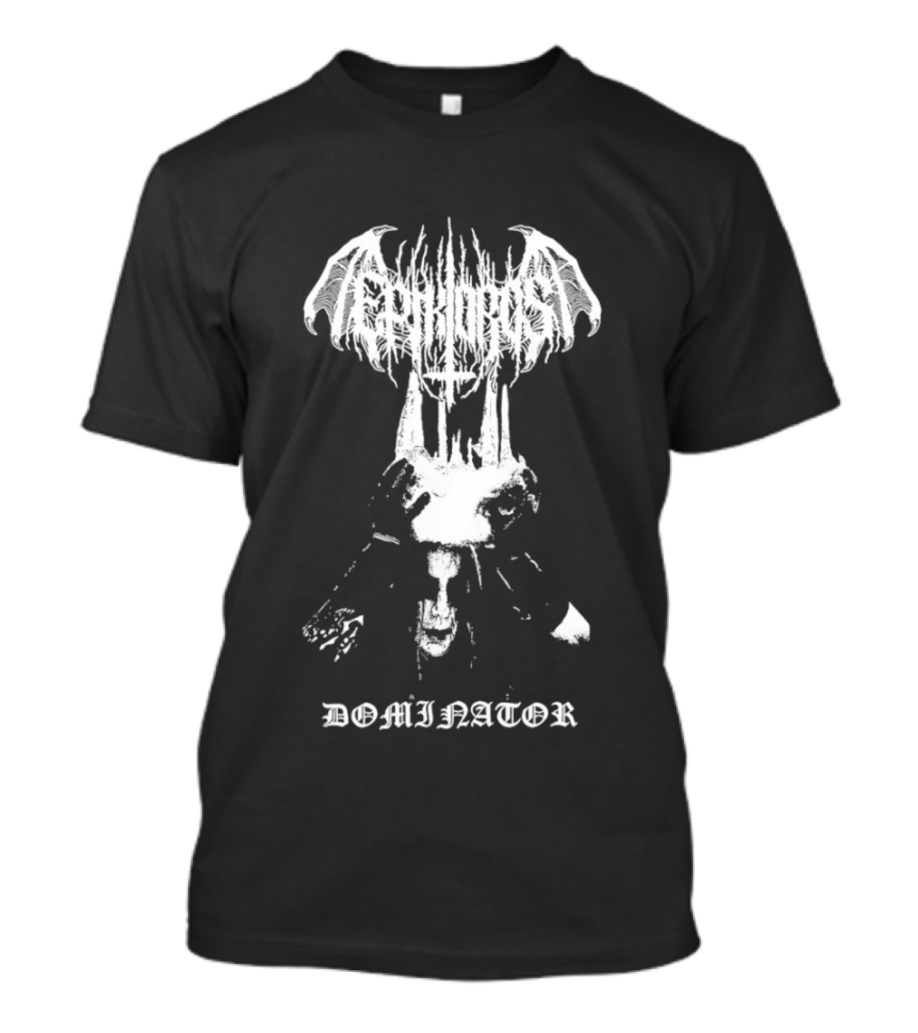 Tephroast Dominator Black Metal Skull Crown Corpse Paint T-Shirt