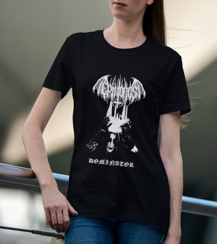 Tephroast Dominator Black Metal Skull Crown Corpse Paint T-Shirt