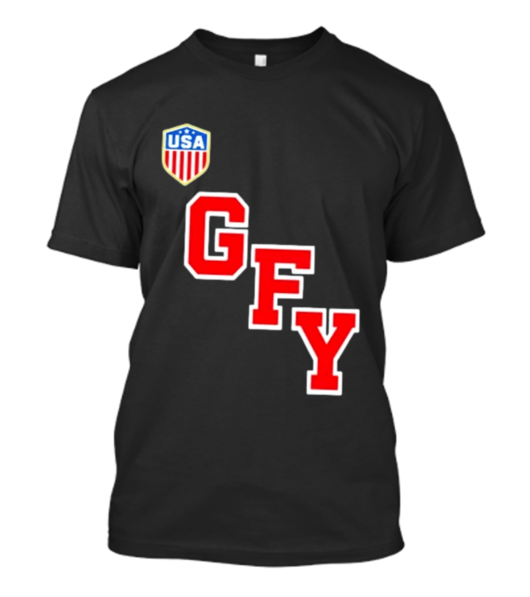 GFY USA Team Red Lettering And Shield T-Shirt