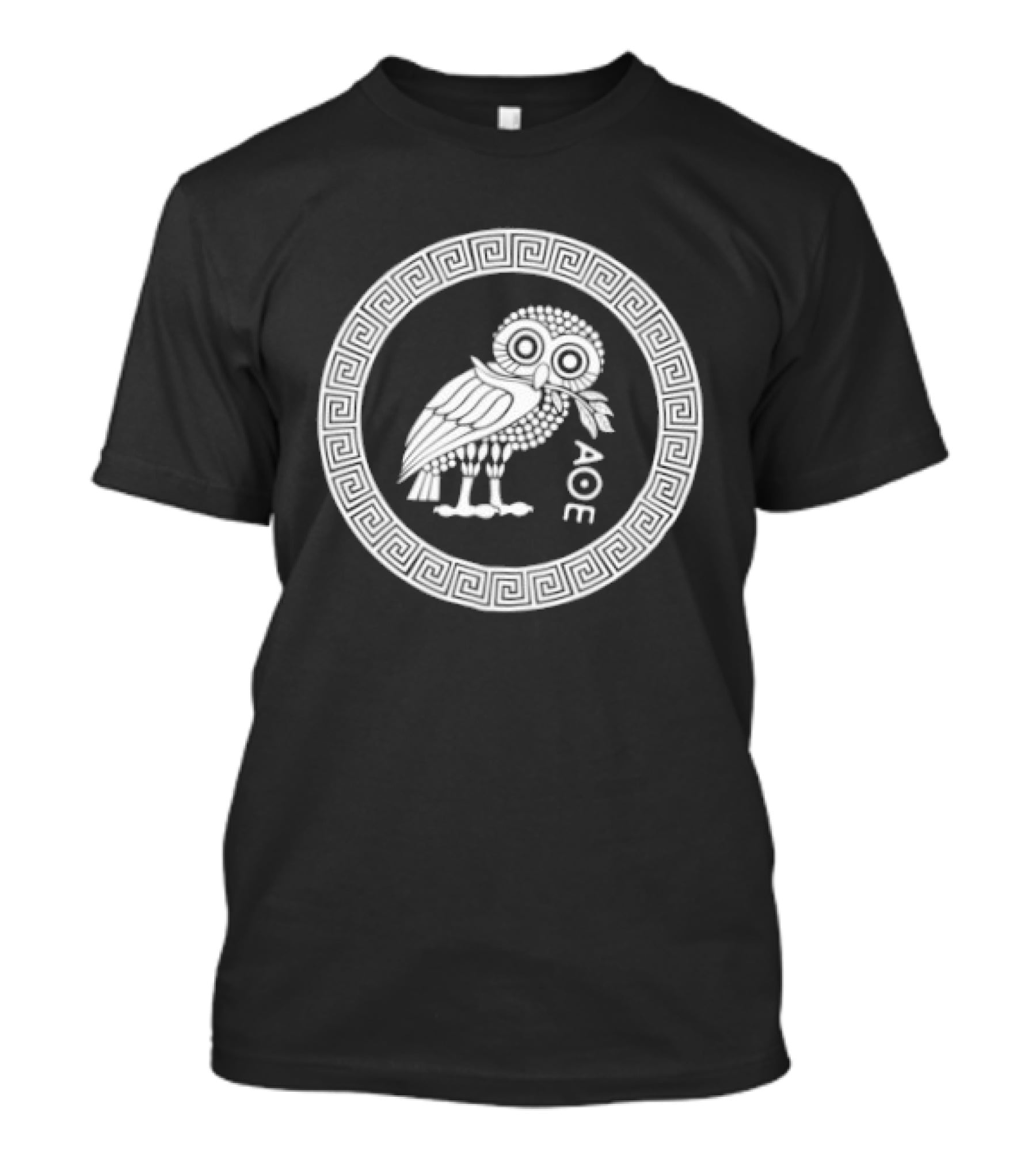 Owl Of Athena ΑΘΕ Symbol In Greek Circular T-Shirt