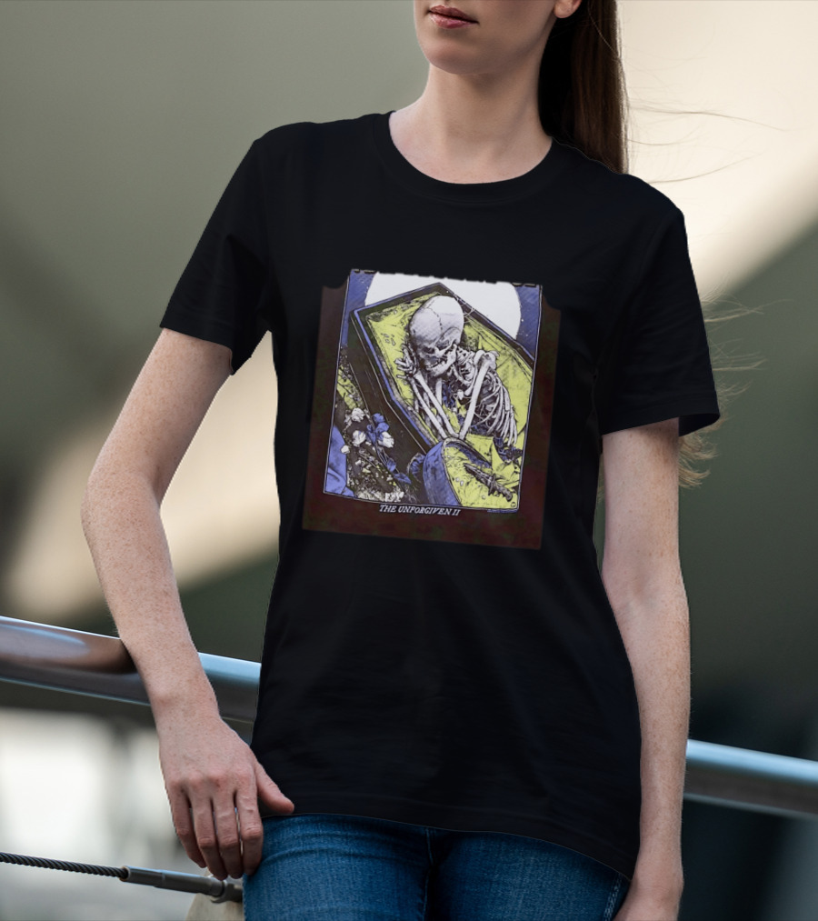 The Unforgiven II Skeleton Coffin Floral T-Shirt