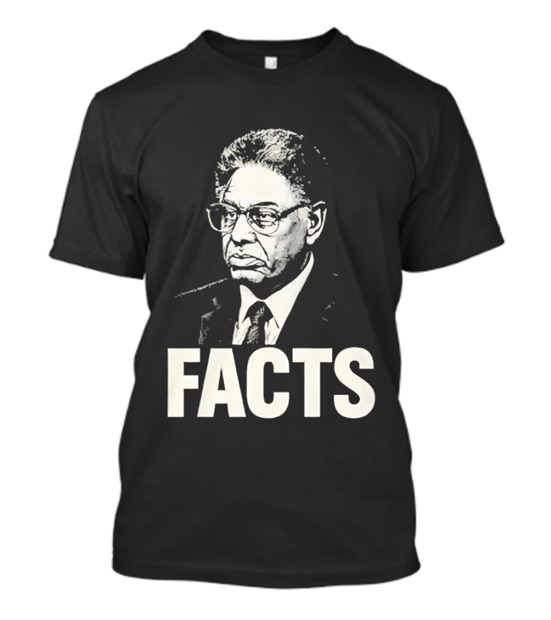 Thomas Sowell Facts Portrait Realism T-Shirt