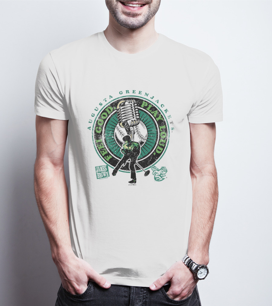 Augusta GreenJackets Feel Good Play Loud James Brown T-Shirt