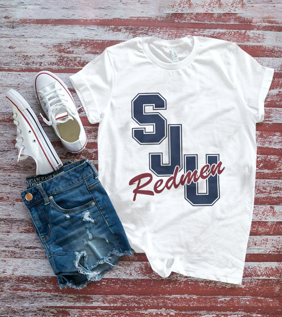 SJU Redmen Saint Johns University Vintage College Sports Memorabilia T-Shirt