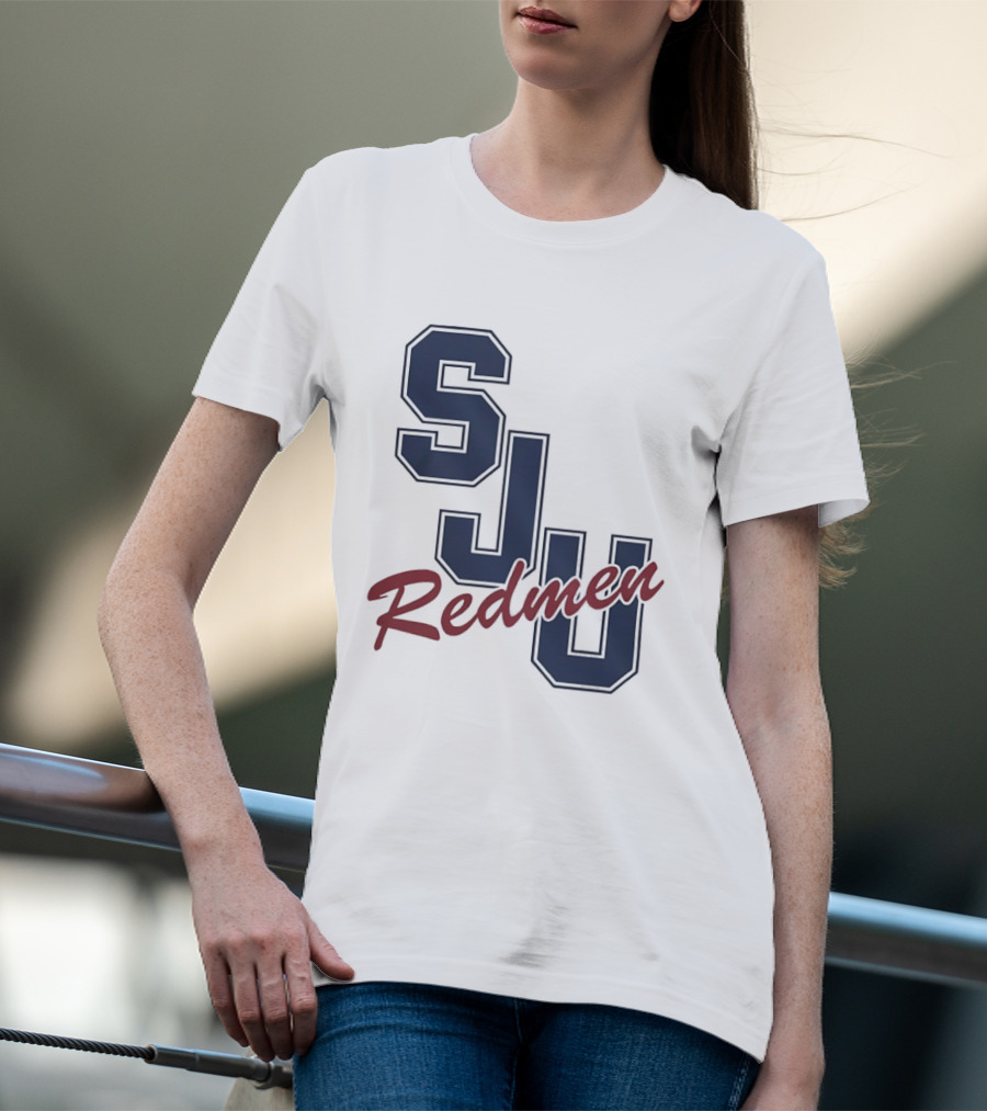 SJU Redmen Saint Johns University Vintage College Sports Memorabilia T-Shirt