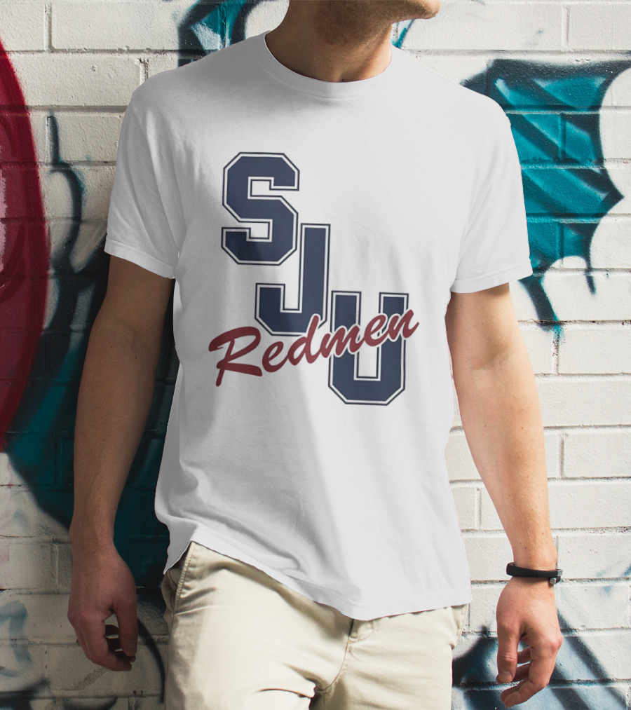 SJU Redmen Saint Johns University Vintage College Sports Memorabilia T-Shirt