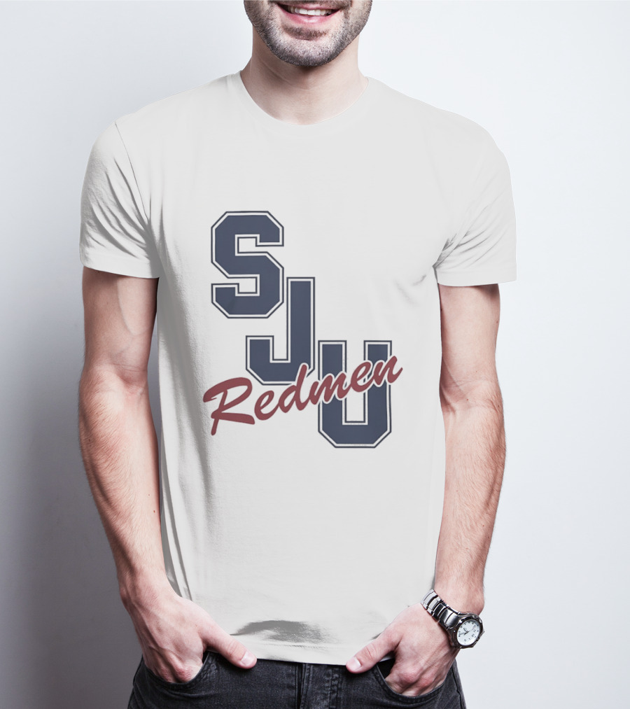 SJU Redmen Saint Johns University Vintage College Sports Memorabilia T-Shirt