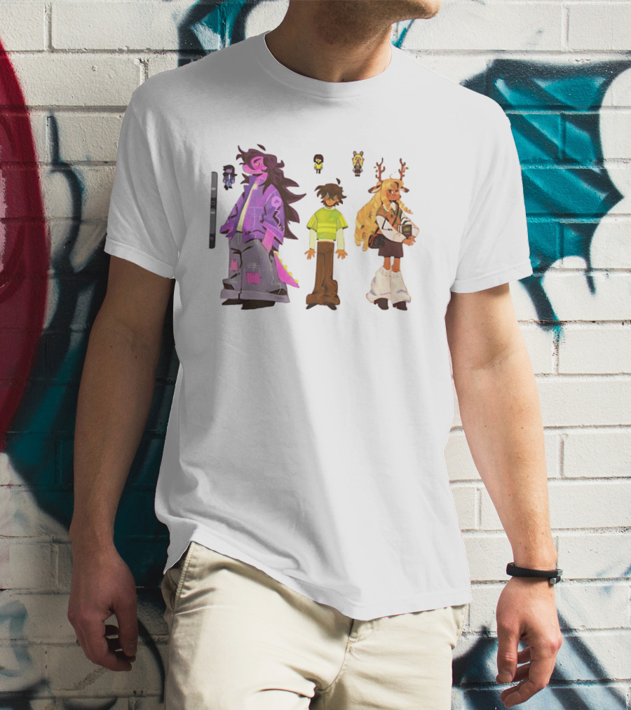 Deltarune Characters Illustrated Including Kris Susie And Noelle T-Shirt
