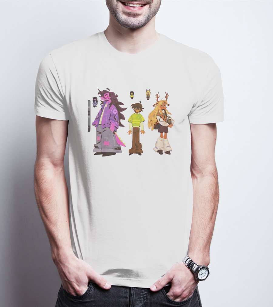 Deltarune Characters Illustrated Including Kris Susie And Noelle T-Shirt