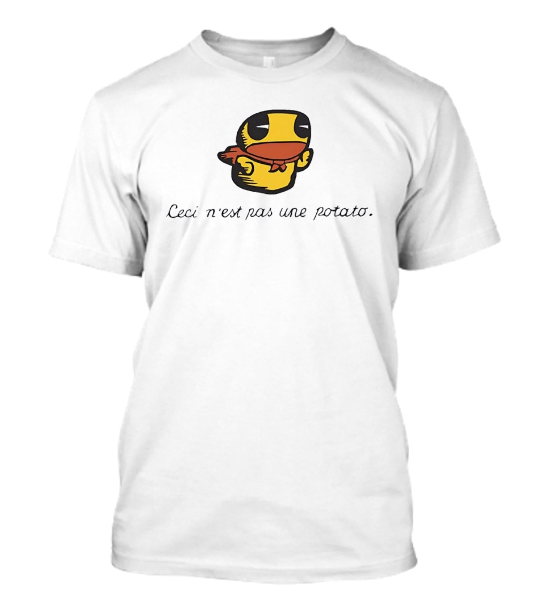 Duck Ceci N'est Pas Une Potato Magritte T-Shirt