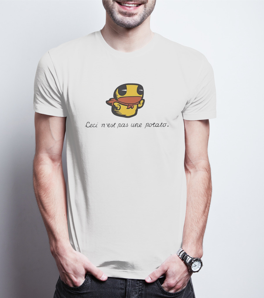 Duck Ceci N'est Pas Une Potato Magritte T-Shirt