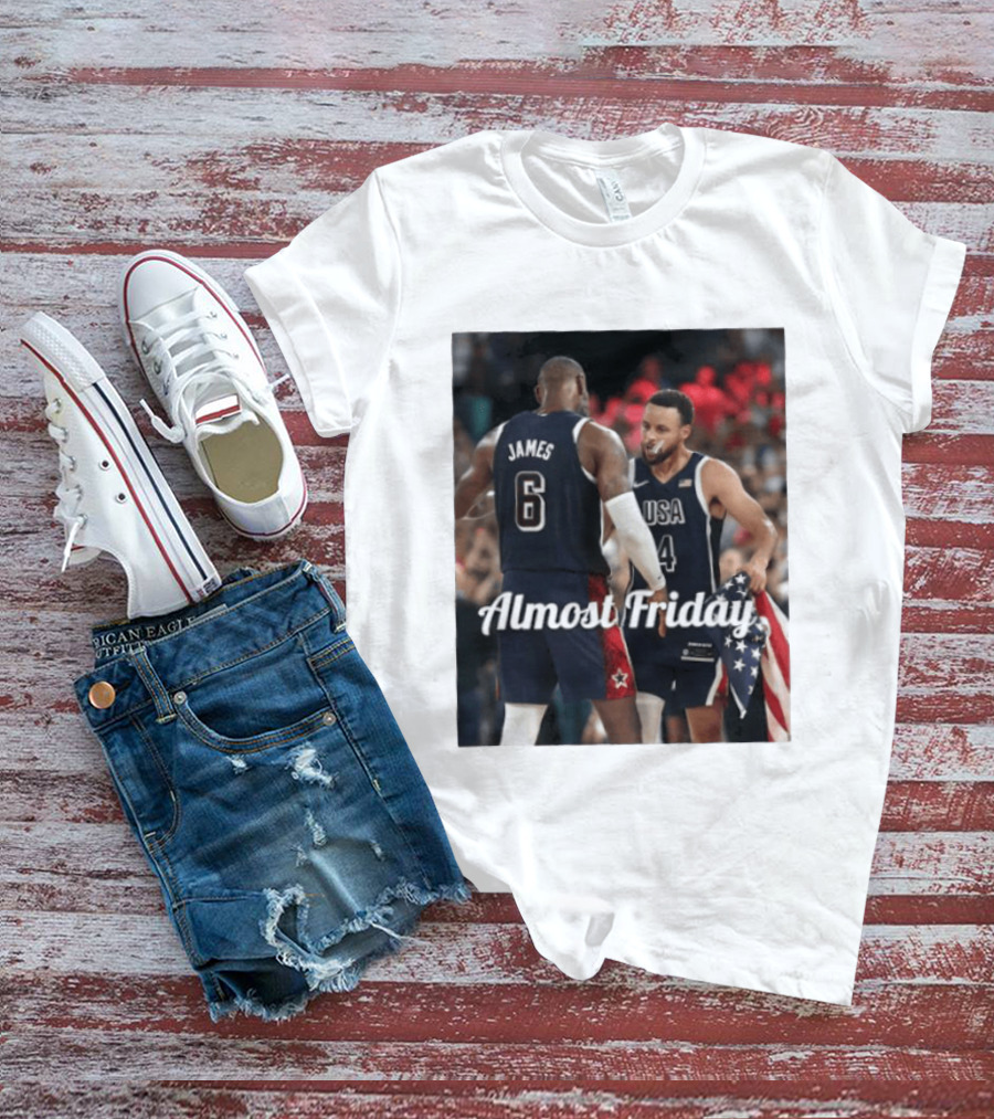 LeBron James Stephen Curry USA Basketball Almost Friday Team Spirit T-Shirt