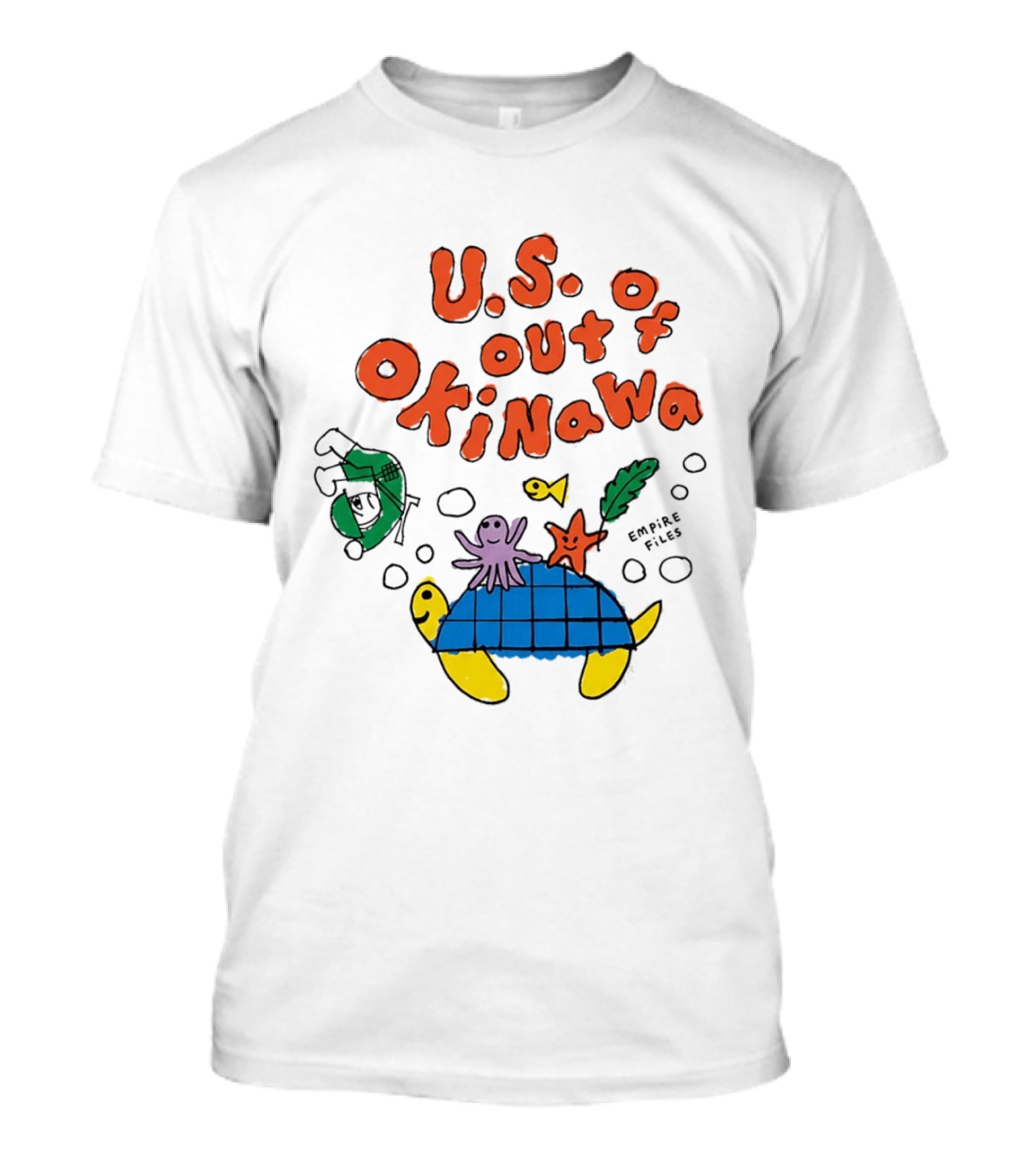 Empire Files U.S. Out Of Okinawa Turtle Octopus T-Shirt