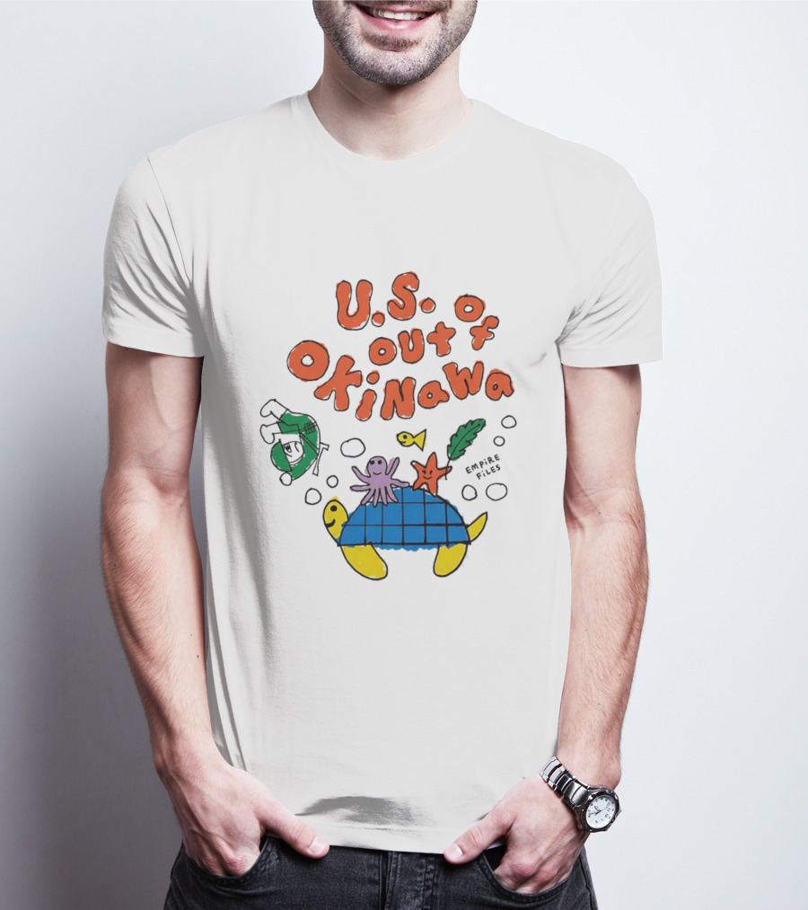 Empire Files U.S. Out Of Okinawa Turtle Octopus T-Shirt