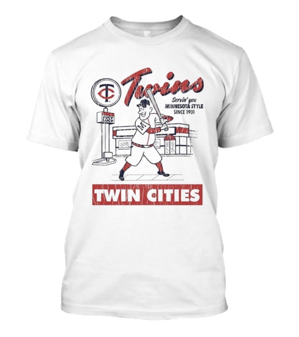 Twin Cities Twins Baseball Deli Arch Jucy Lucy T-Shirt