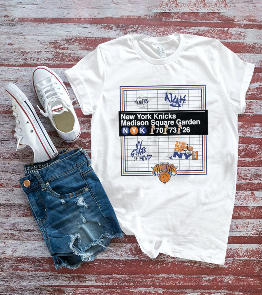 New York Knicks Madison Square Garden 1970 1973 2026 NY State Of Mind T-Shirt