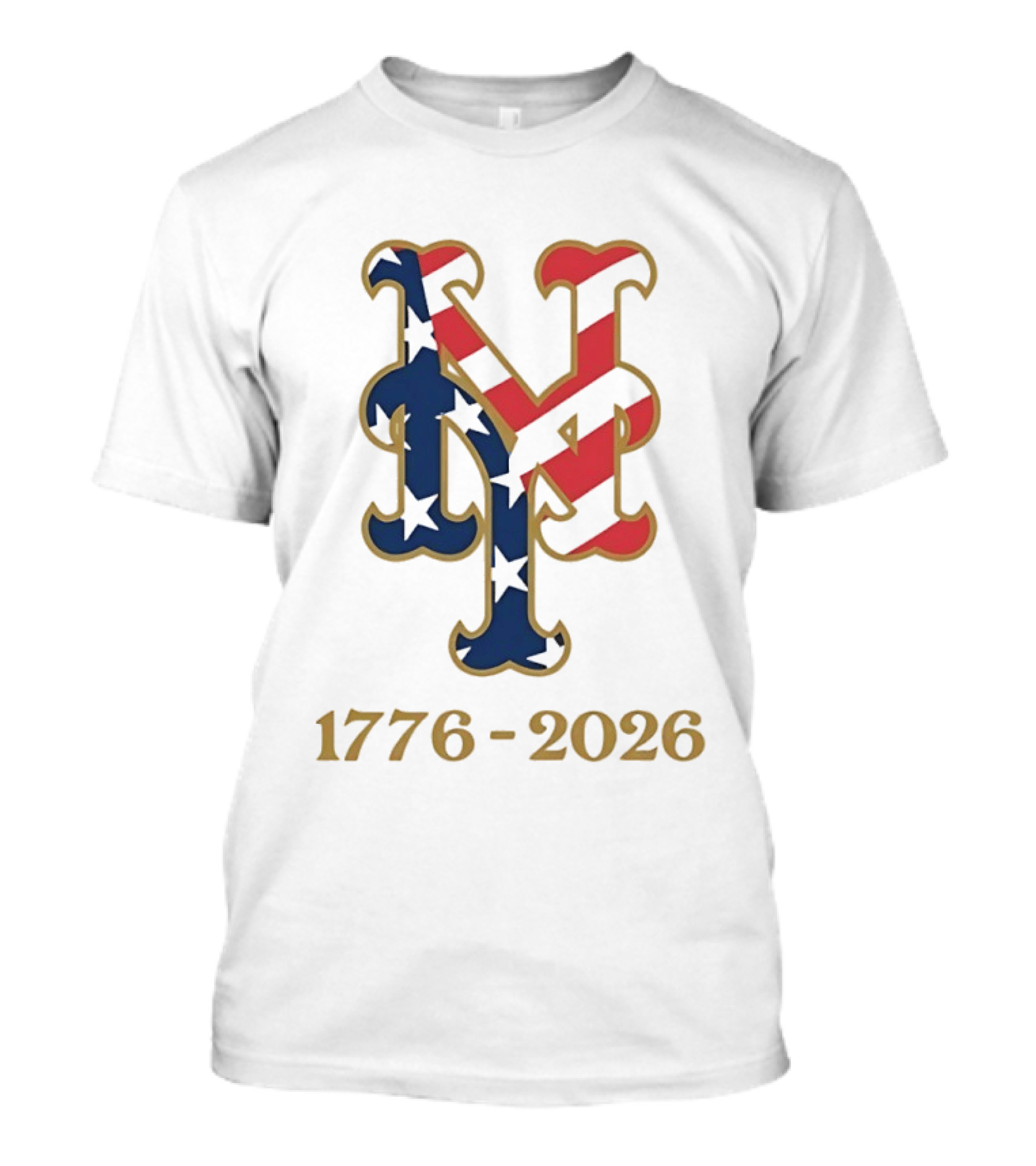 New York Mets MLB 1776 2026 250th Fourth Of July Patriotic T-Shirt