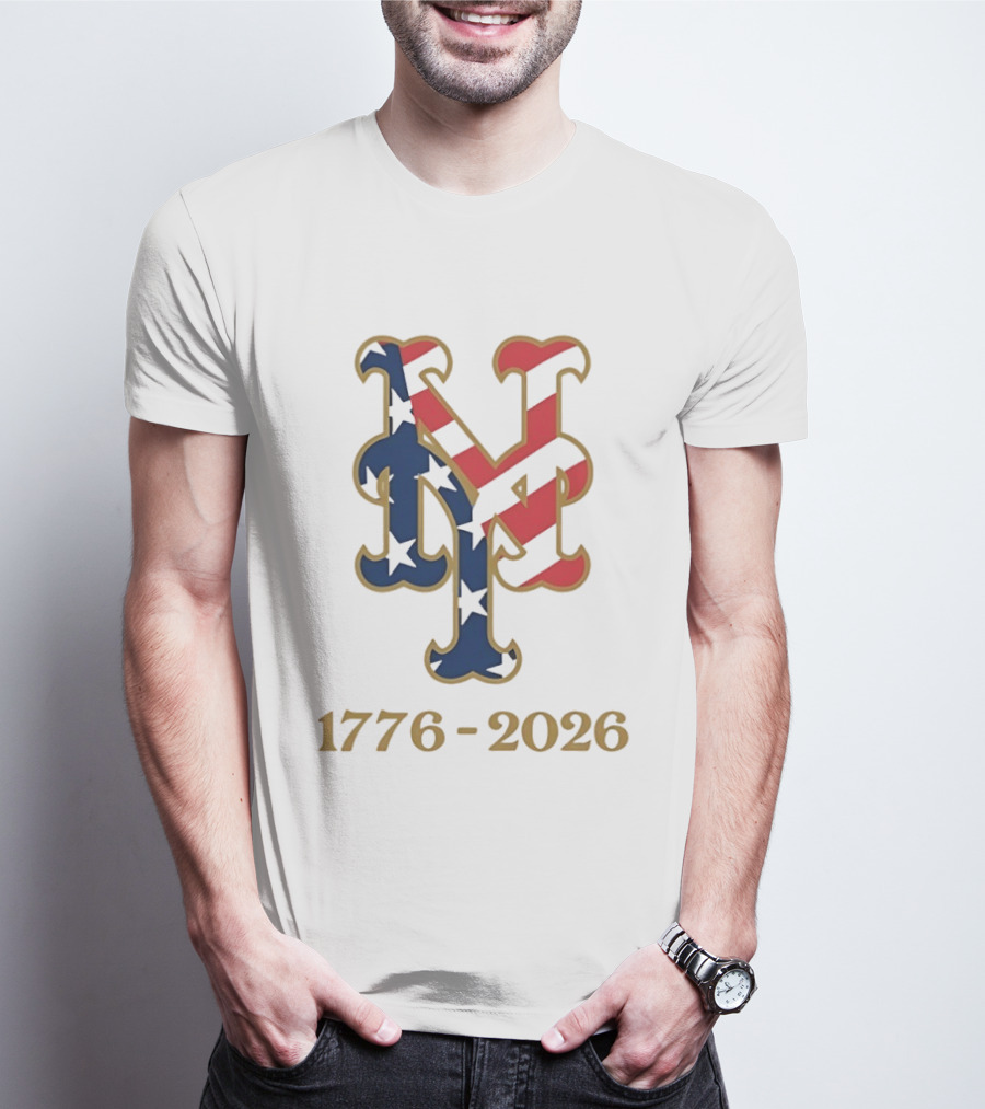 New York Mets MLB 1776 2026 250th Fourth Of July Patriotic T-Shirt