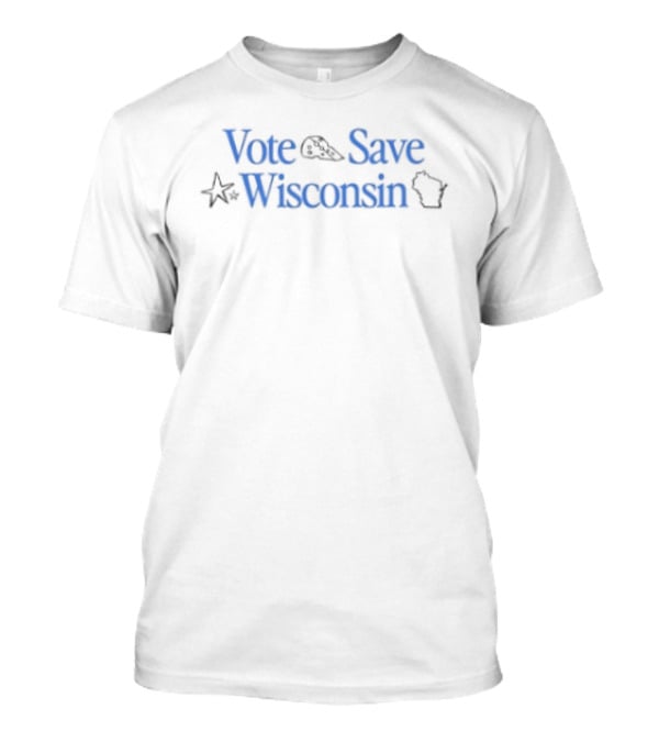 Vote Save Wisconsin Election Map Stars T-Shirt