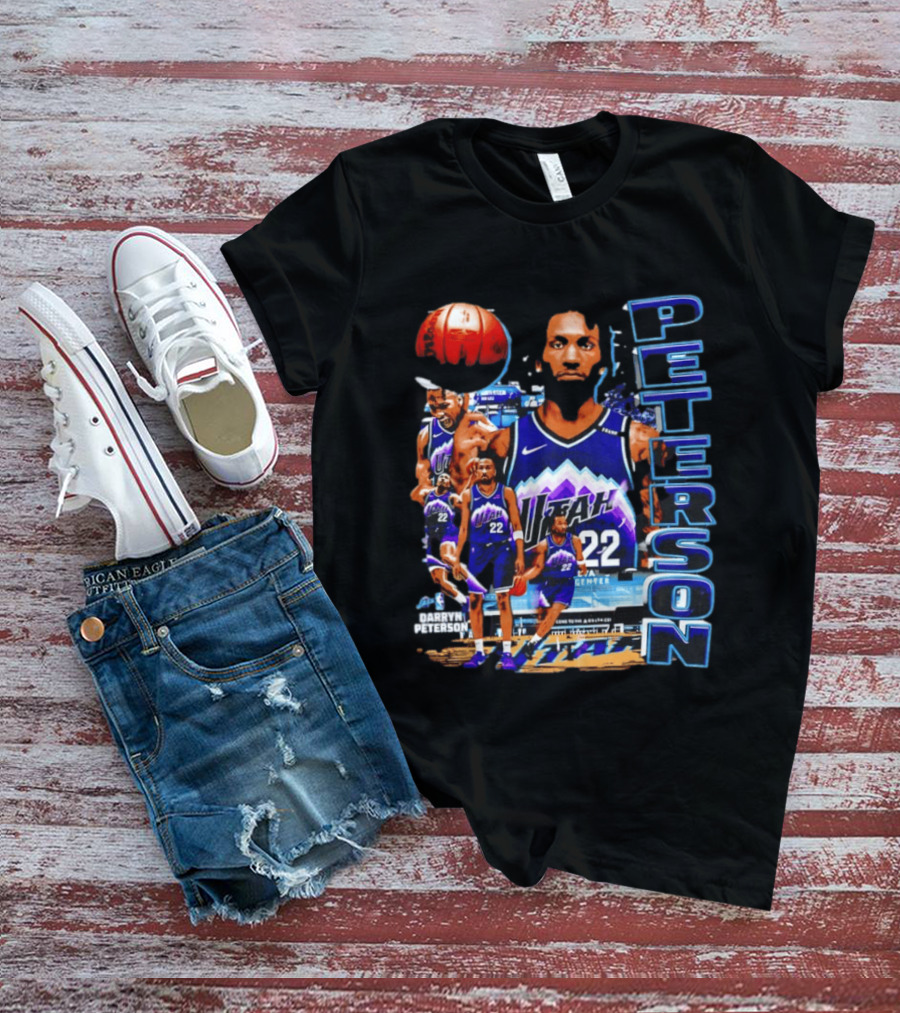 Utah Jazz Darryn Peterson NBA Player Collage Peterson 22 T-Shirt
