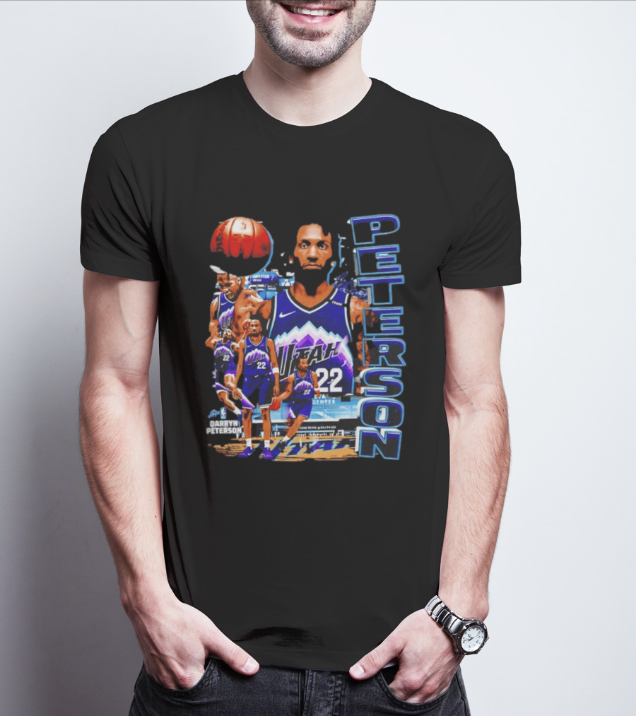 Utah Jazz Darryn Peterson NBA Player Collage Peterson 22 T-Shirt