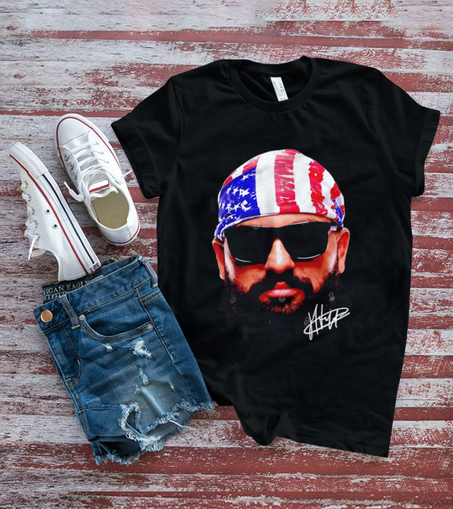 Josh Hokit American Flag Bandana UFC Signature T-Shirt